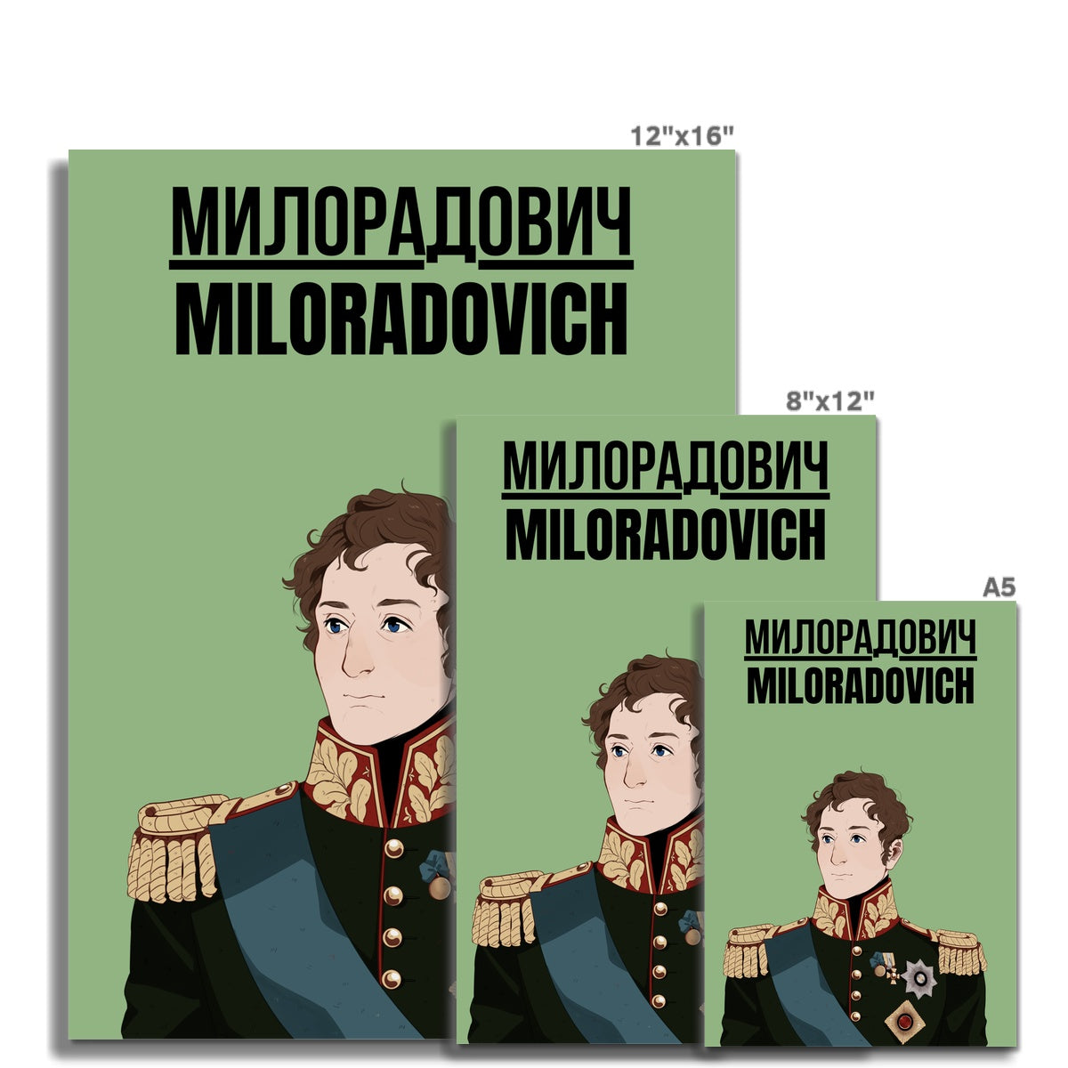 Mikhail Miloradovich Manga Fine Art Print - Napoleonic Impressions