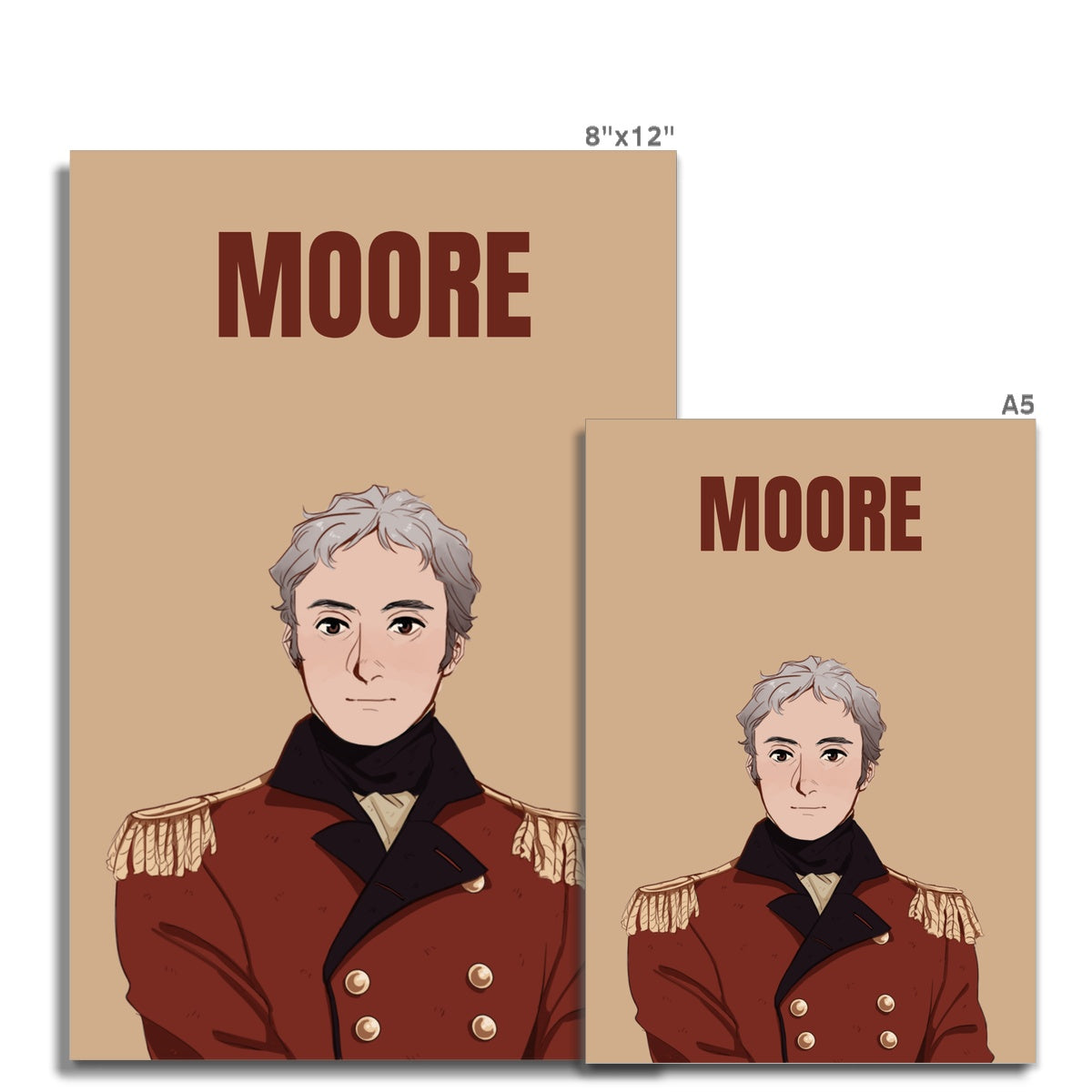 Sir John Moore Manga Style Art Print - Napoleonic Impressions