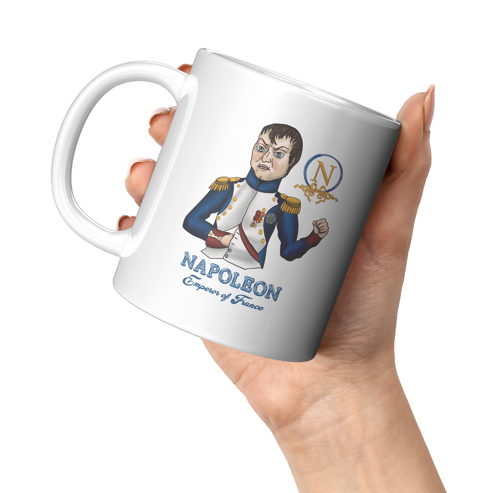 Napoleon Cartoon & Coat of Arms Mug
