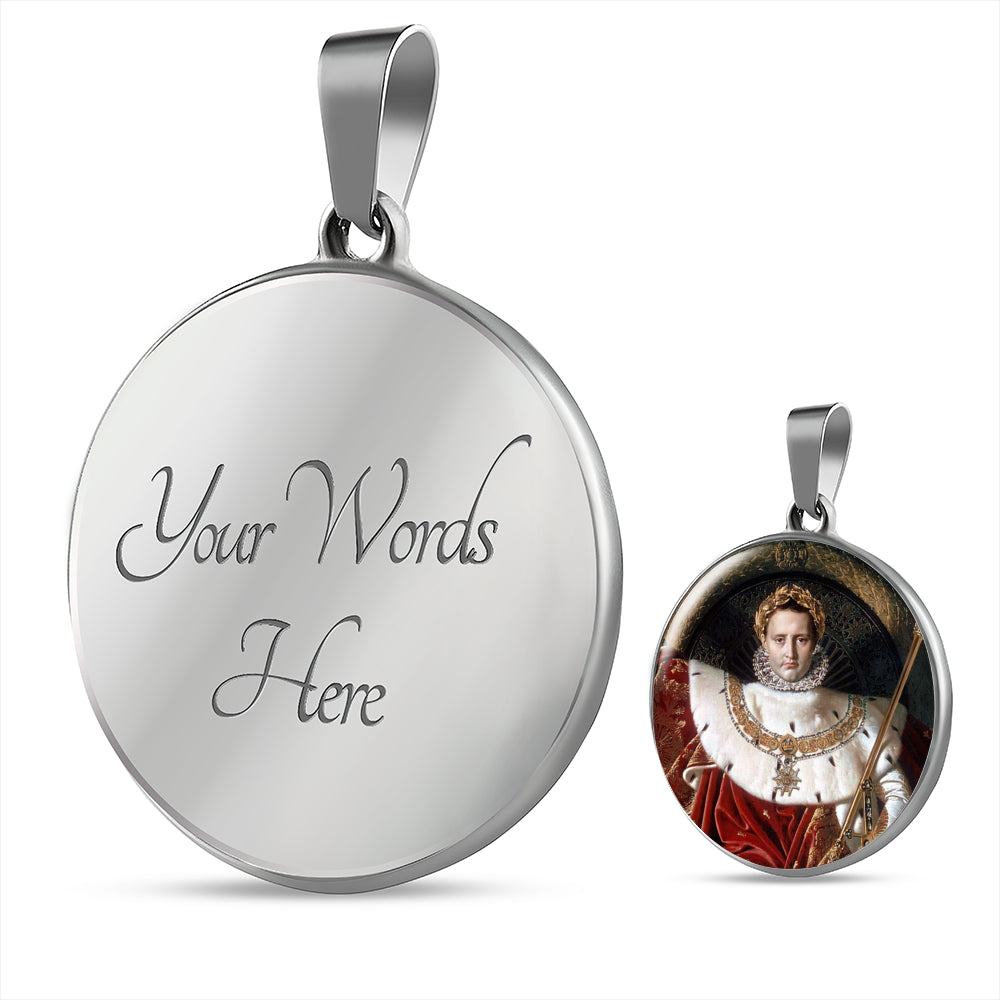 Napoleon I on his Imperial Throne Circle Pendant - Napoleonic Impressions