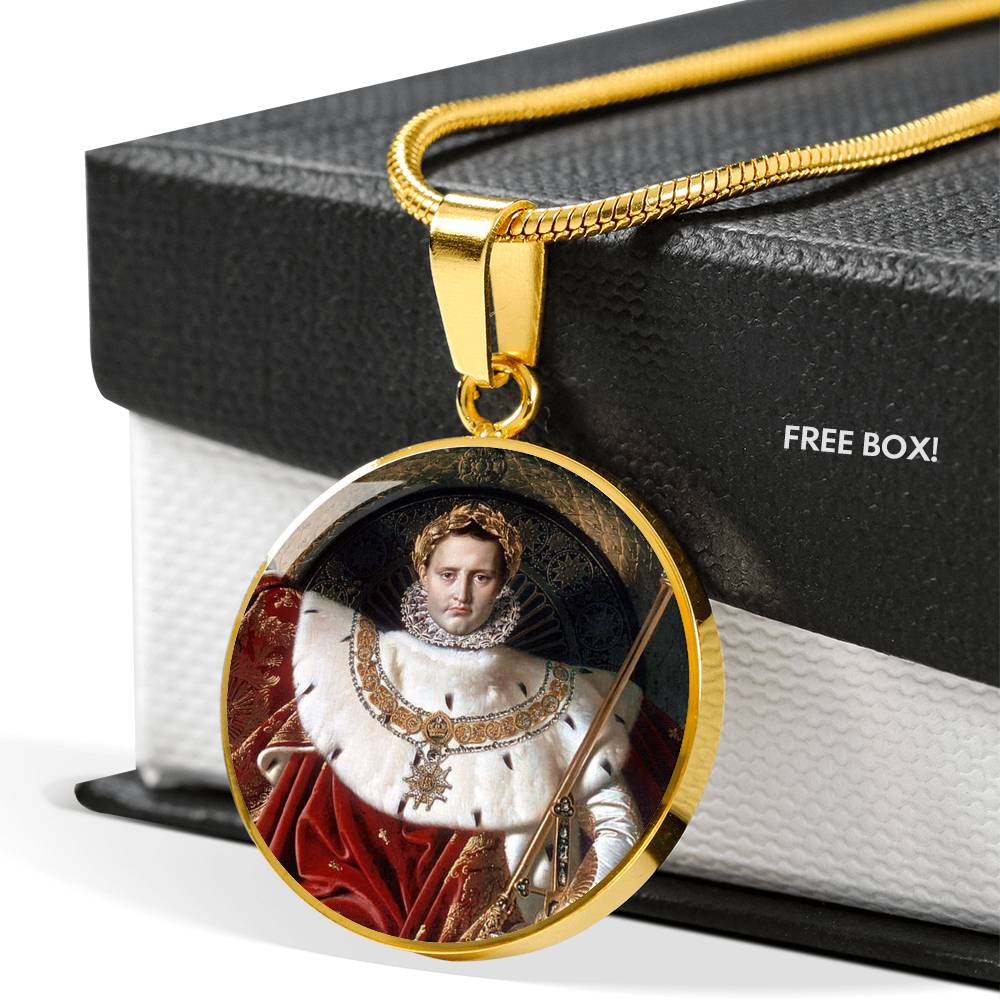 Napoleon I on his Imperial Throne Circle Pendant - Napoleonic Impressions