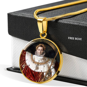 Napoleon I on his Imperial Throne Circle Pendant - Napoleonic Impressions