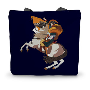 Napoleon Crossing the Alps Canvas Tote Bag