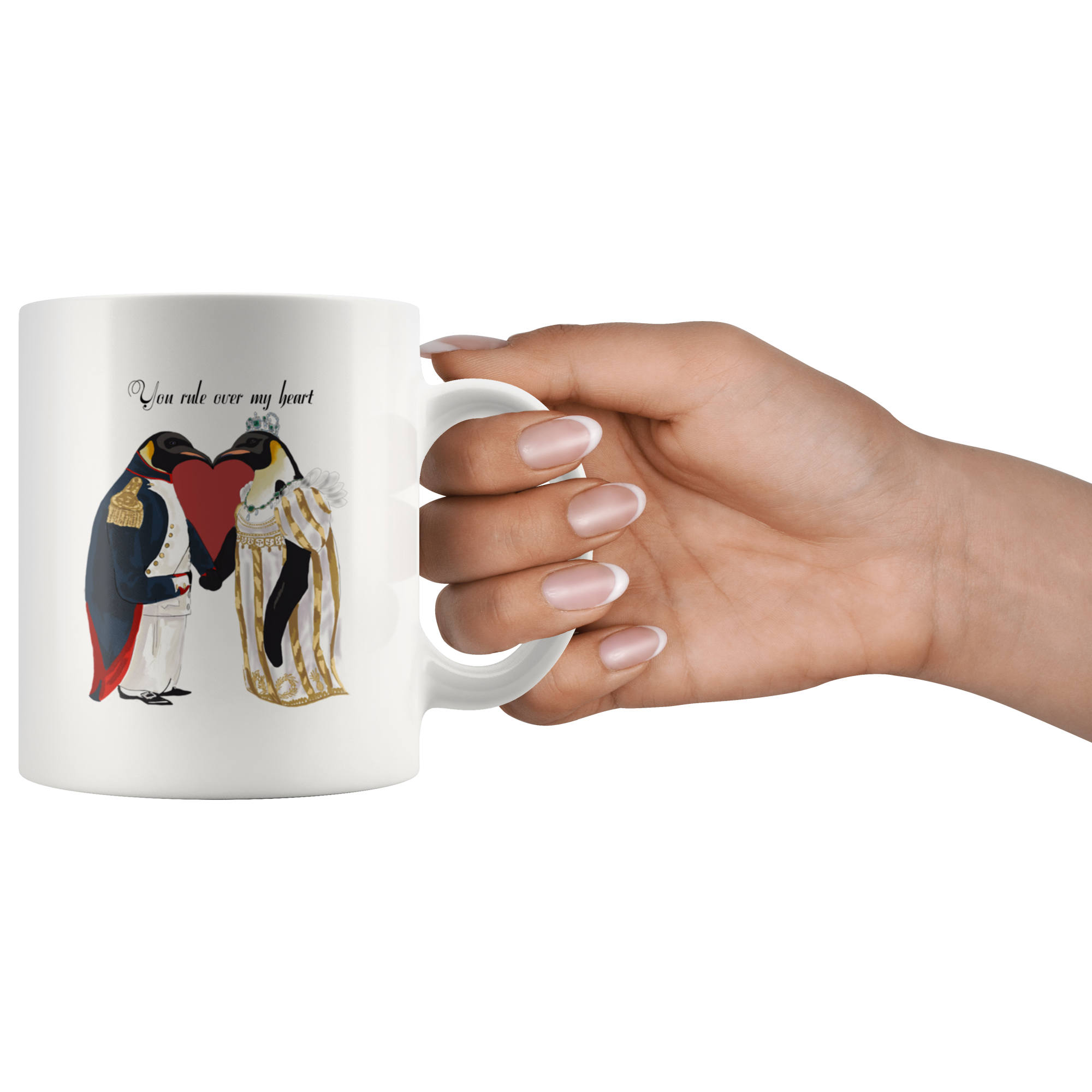 Napoleon & Josephine Romantic Penguins Mug - Napoleonic Impressions