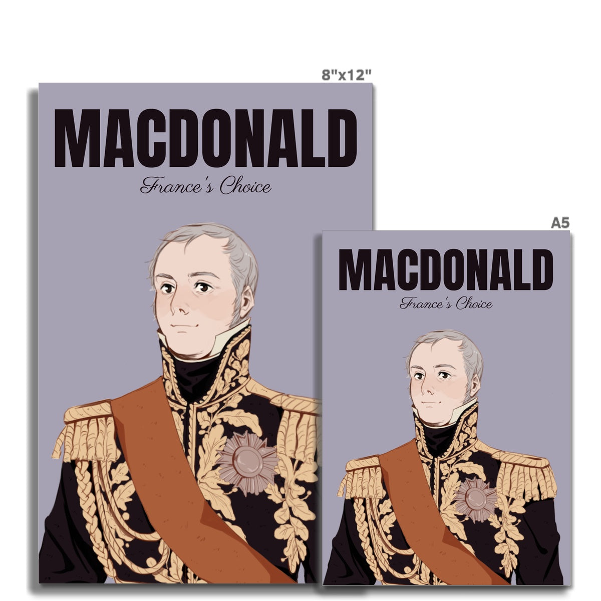 Marshal MacDonald Manga Style Art Print - Napoleonic Impressions