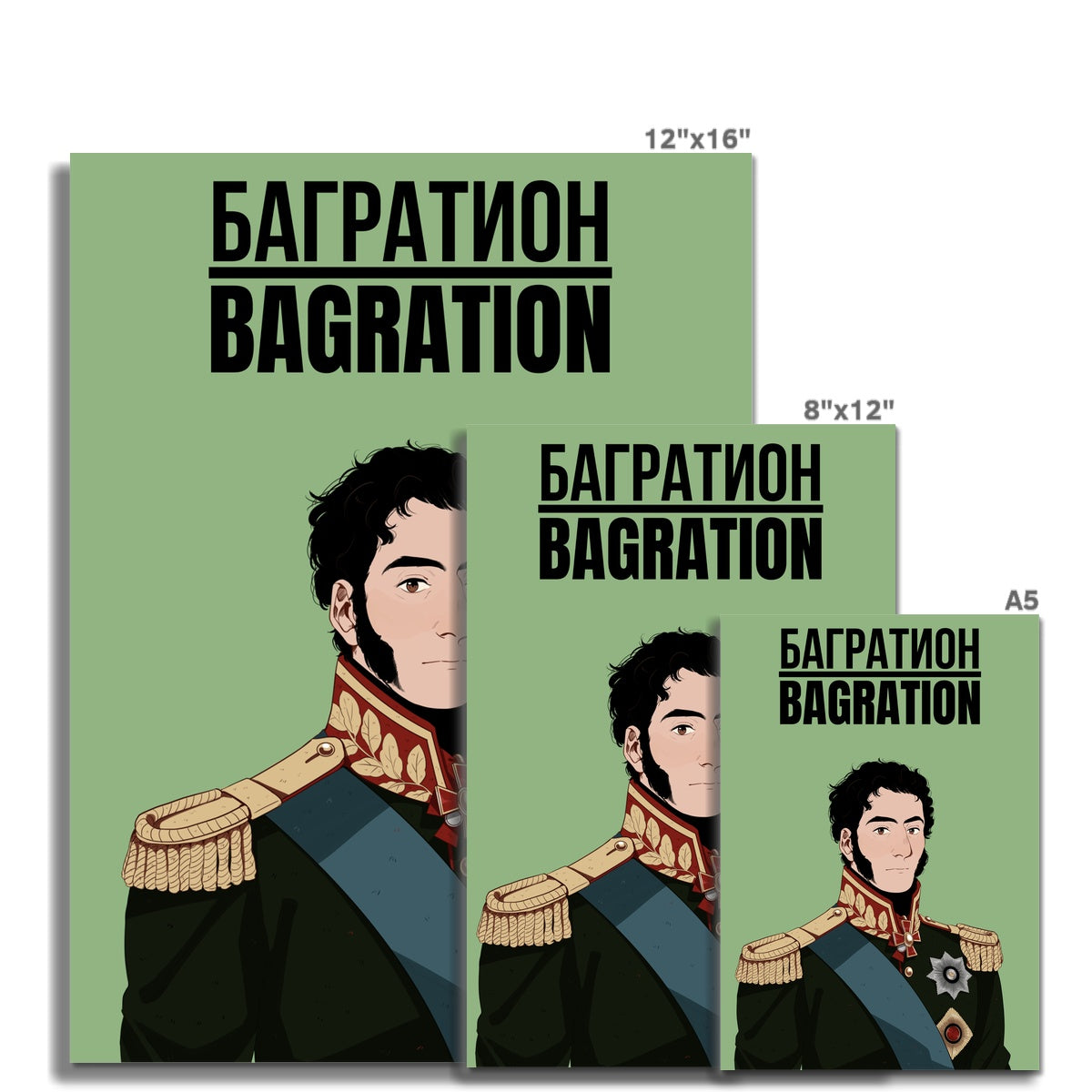 Pyotr Bagration Manga Art Print - Napoleonic Impressions