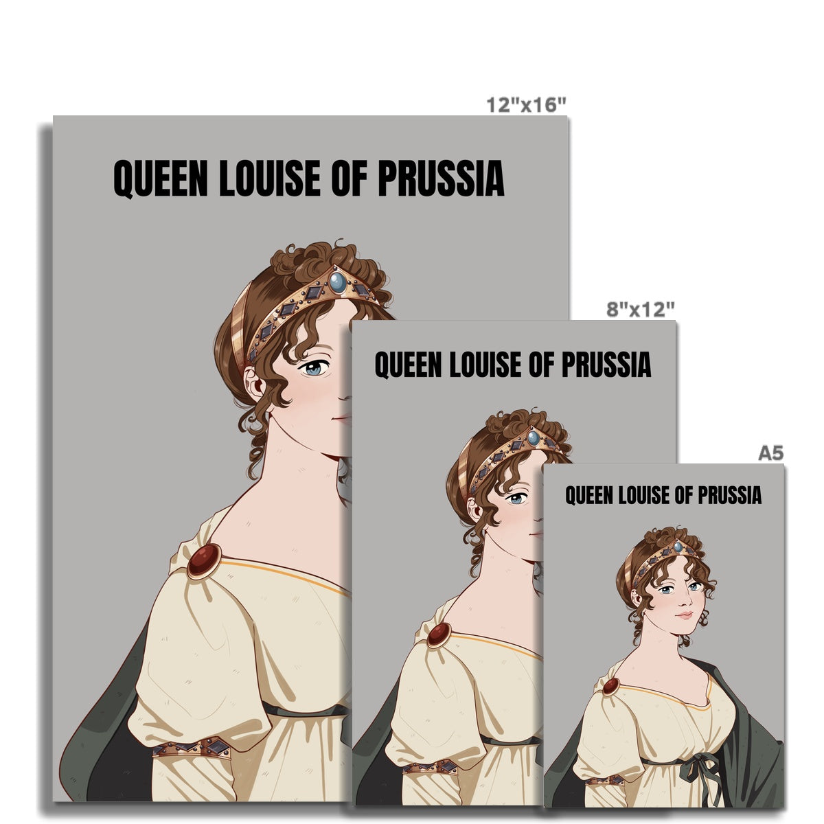 Queen Louise of Prussia Manga Style Art Print - Napoleonic Impressions