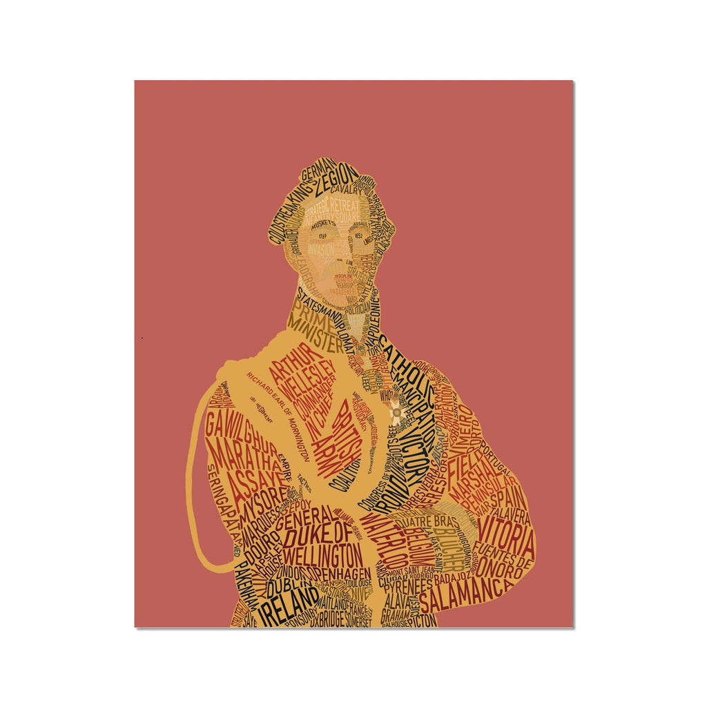 Duke of Wellington Text Art Print - Napoleonic Impressions