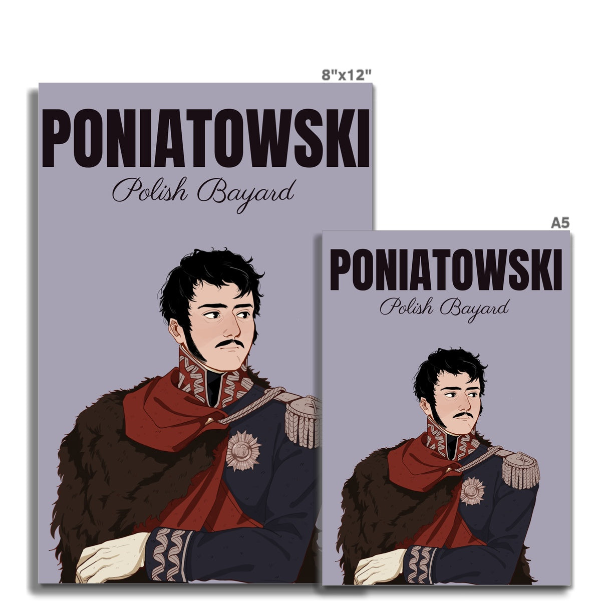Marshal Poniatowski Manga Style Art Print - Napoleonic Impressions