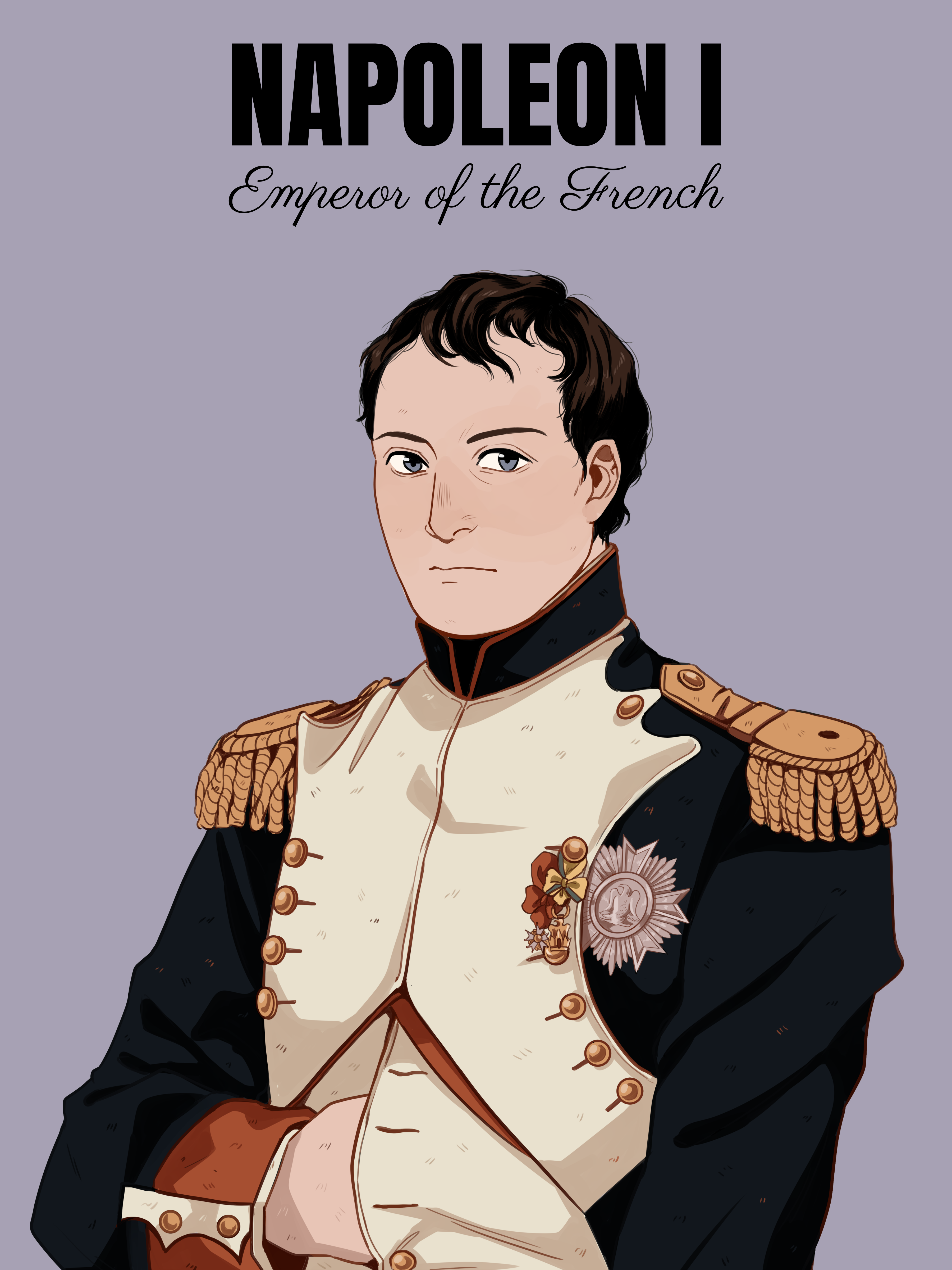 Emperor Napoleon Manga Style Art Print - Napoleonic Impressions