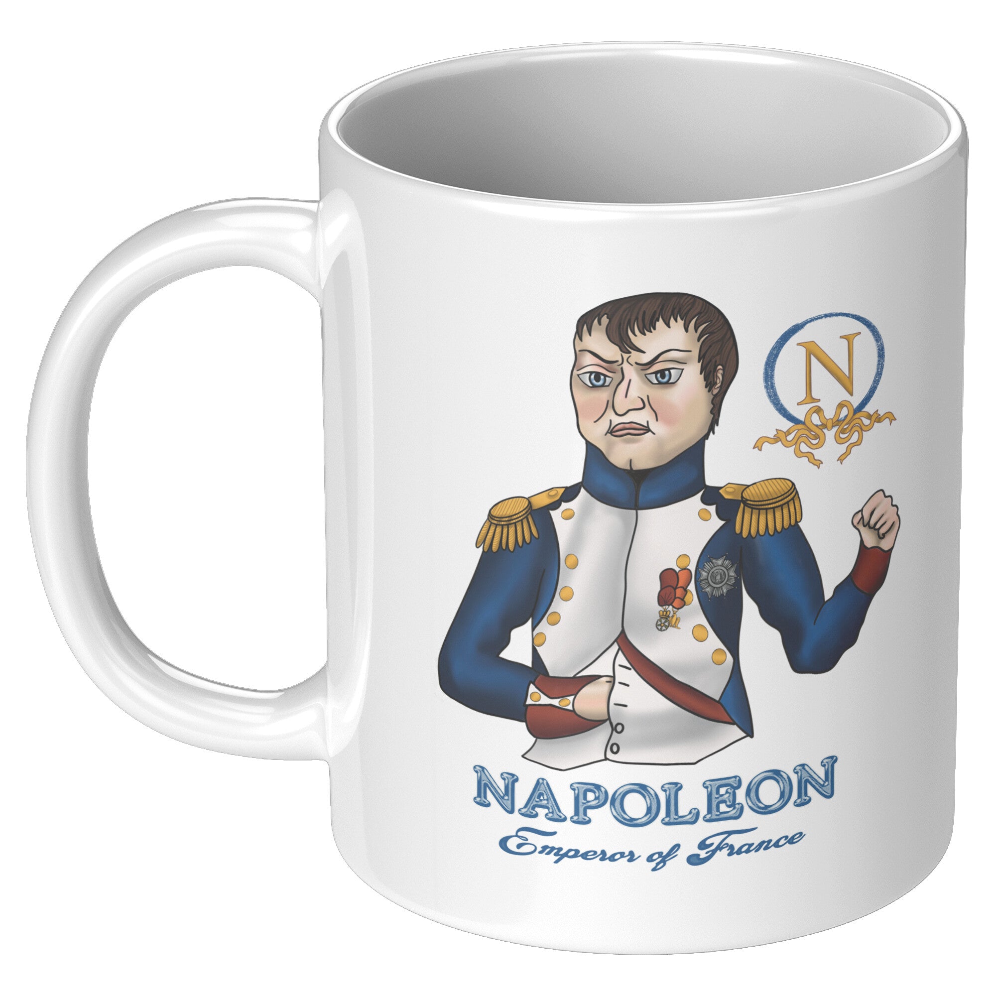 Napoleon Cartoon & Coat of Arms Mug