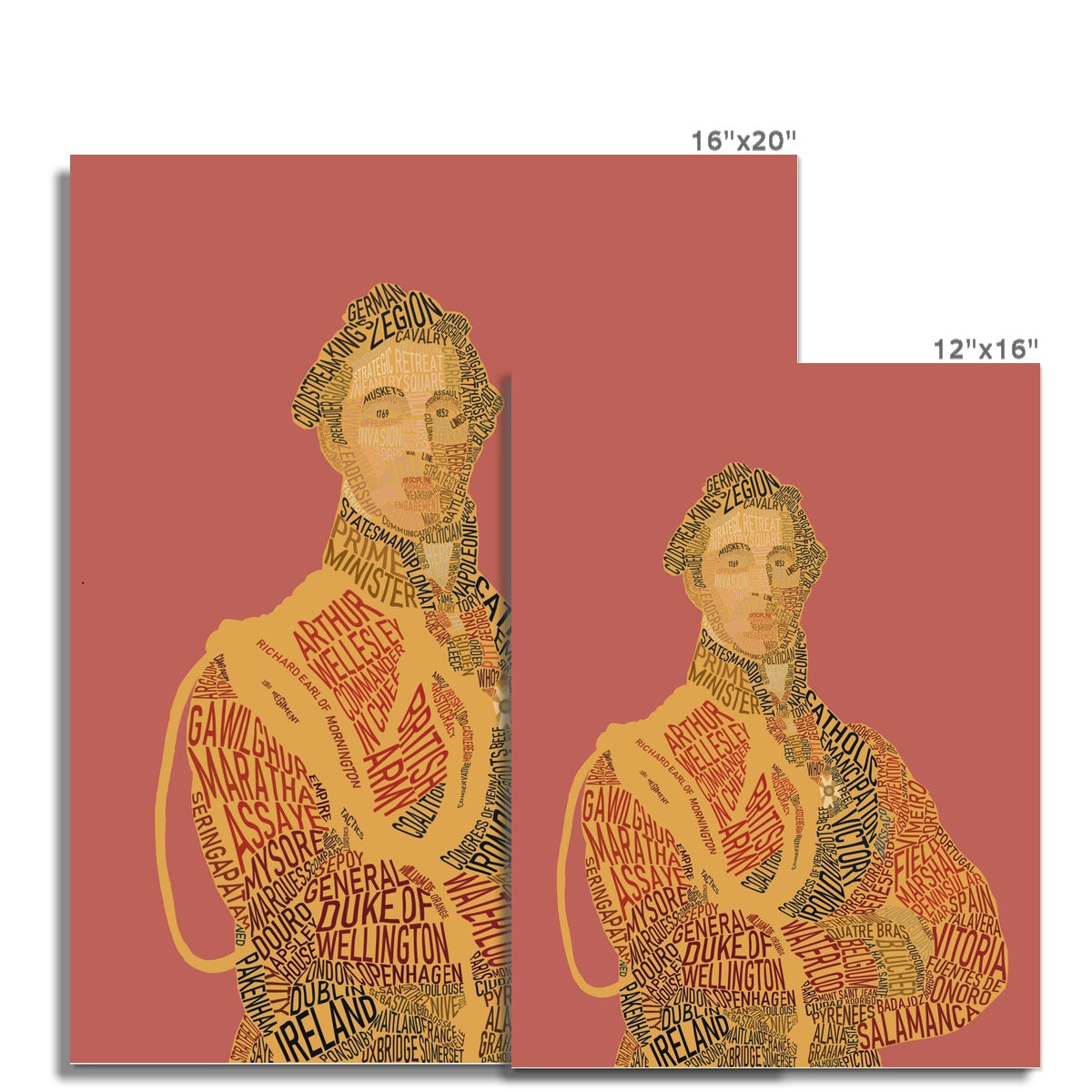 Duke of Wellington Text Art Print - Napoleonic Impressions