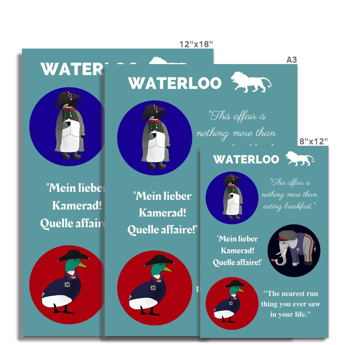 Waterloo Animals Poster - Napoleonic Impressions