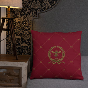 Napoleon Bee Pattern Cushion (Red) - Napoleonic Impressions