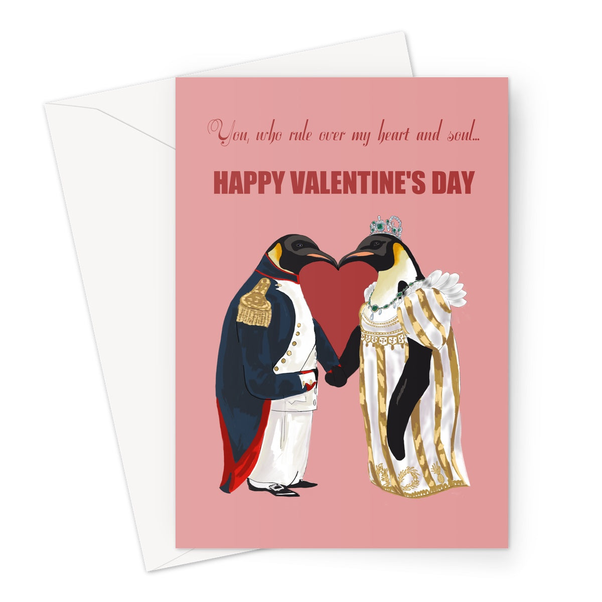 Napoleon & Josephine Penguin Valentine's Card - Napoleonic Impressions