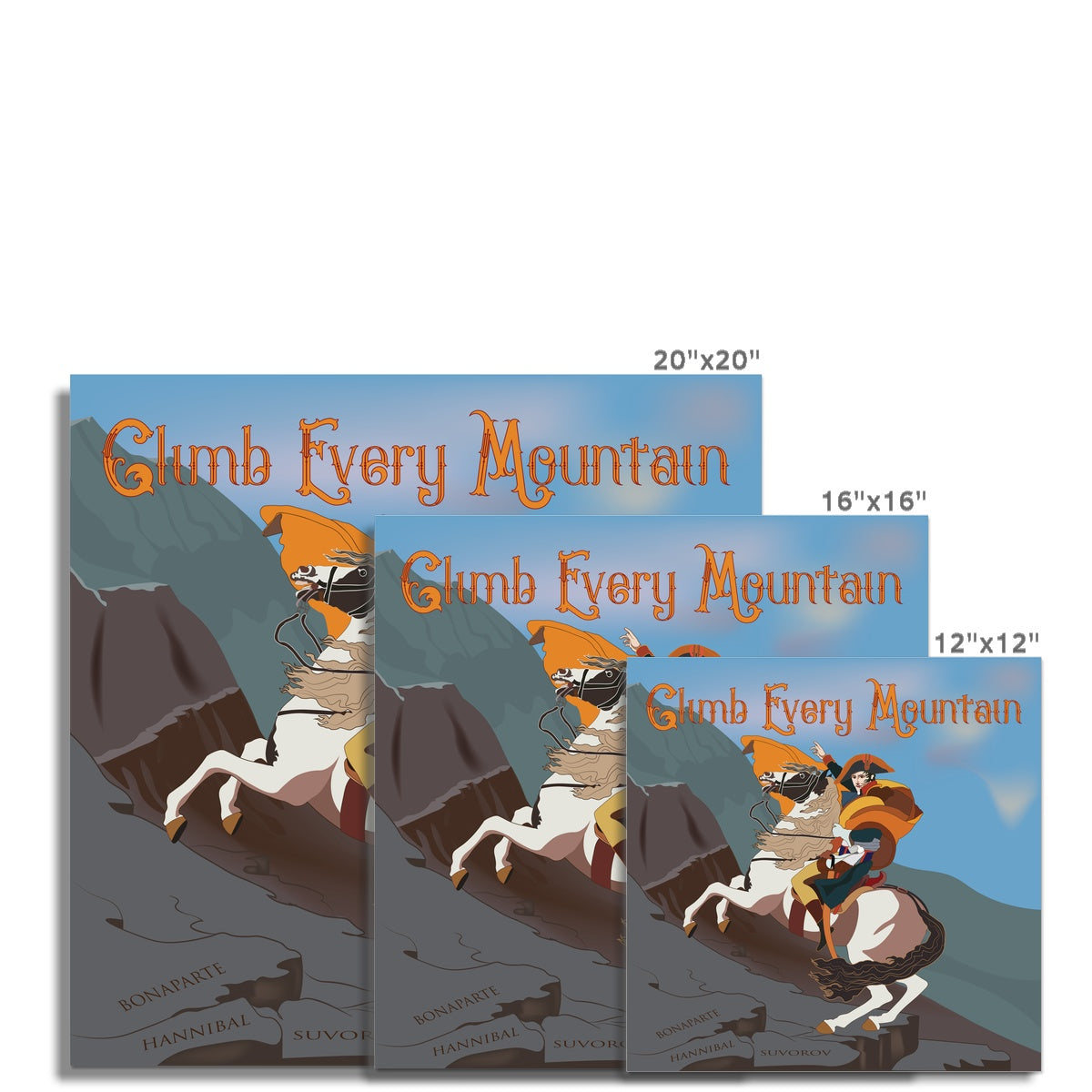 Napoleon Climb Every Mountain Poster - Napoleonic Impressions