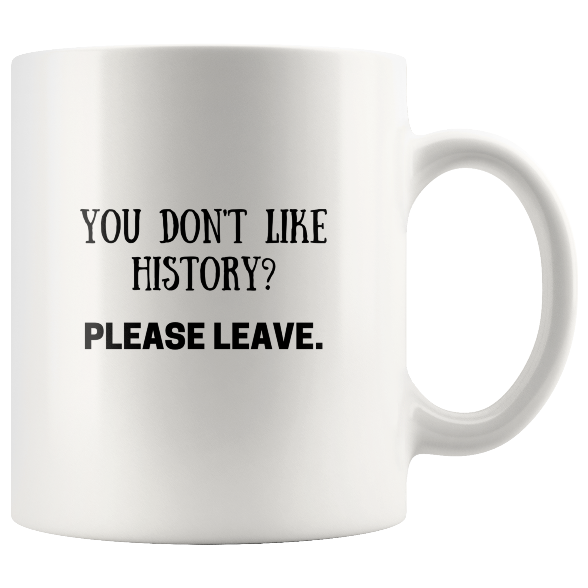 'You don't like history? Please Leave' Funny History Mug - Napoleonic Impressions