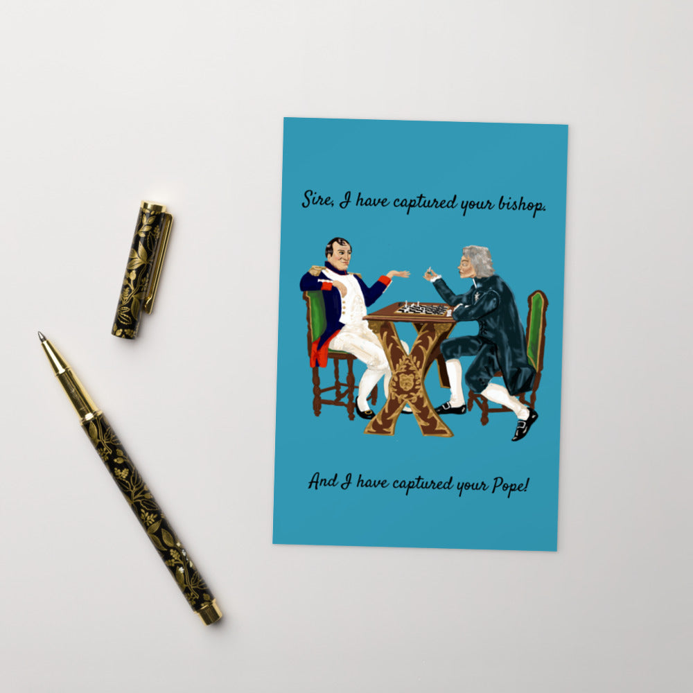 Napoleon and Talleyrand Playing Chess Postcard - Napoleonic Impressions
