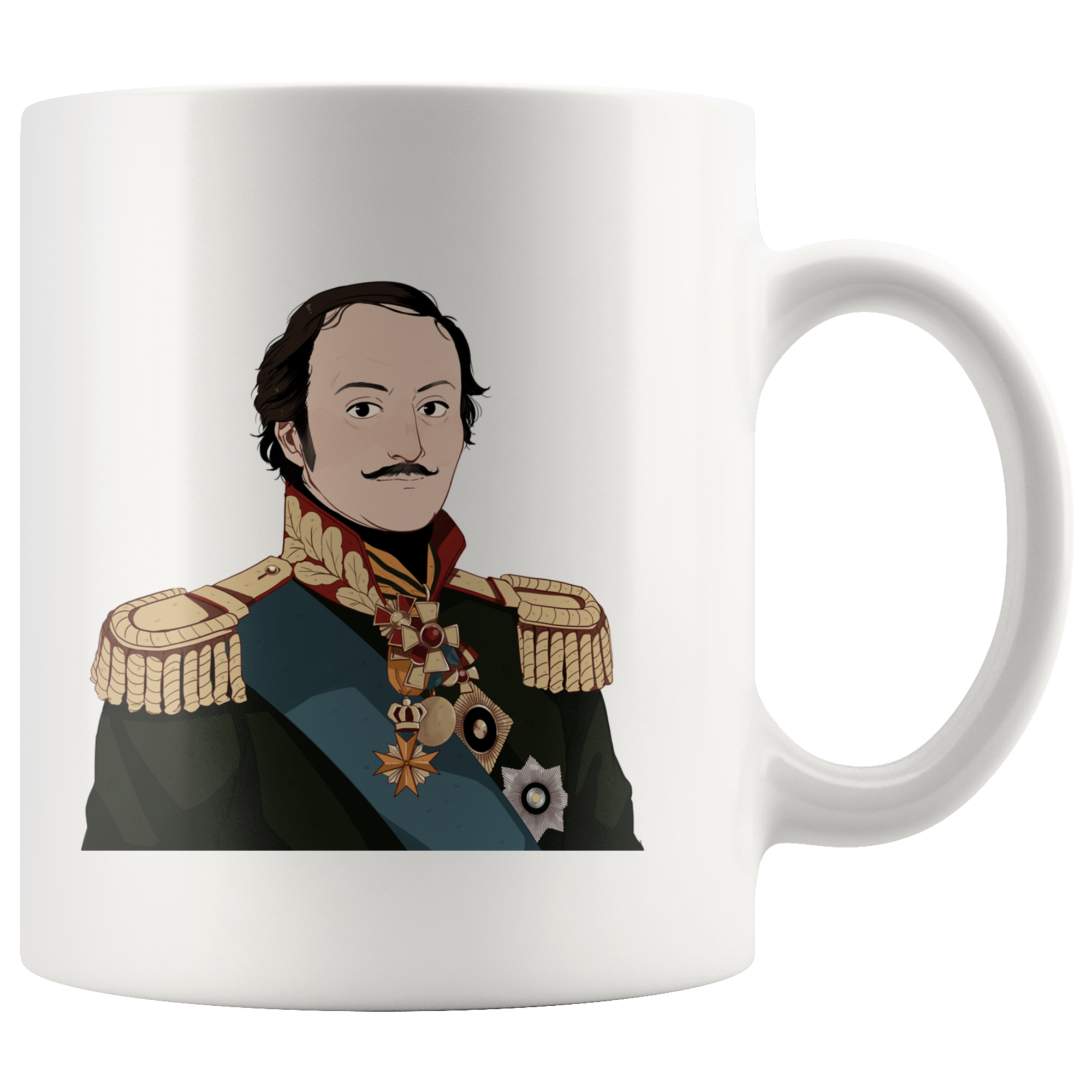 Matvei Platov Manga Style Mug - Napoleonic Impressions